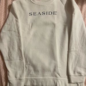 SEASIDE WHITE CREWNECK, youth size large. Excellent condition!